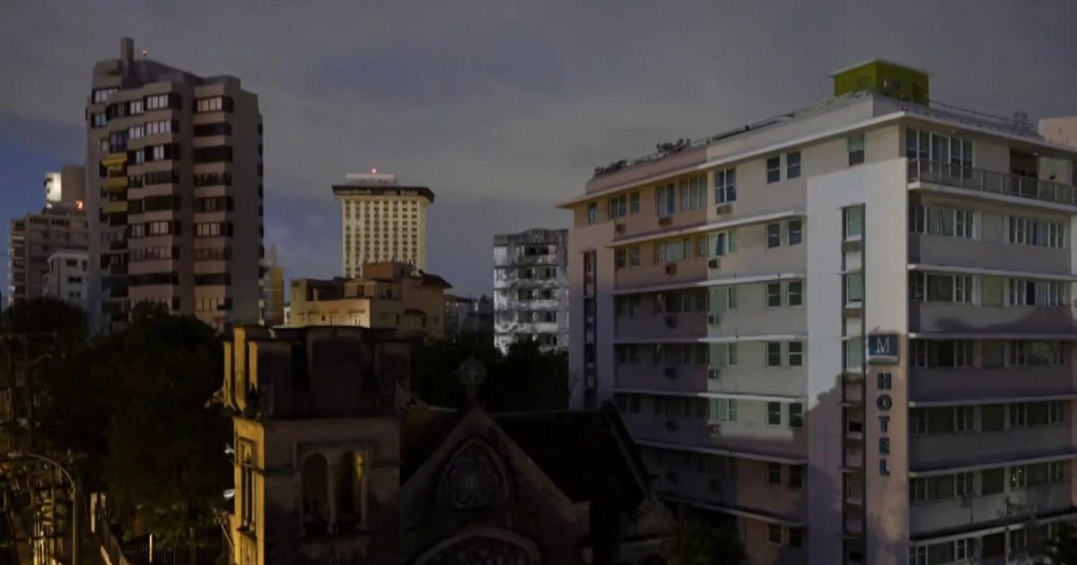 Massive power outage leaves most of puerto rico in the dark