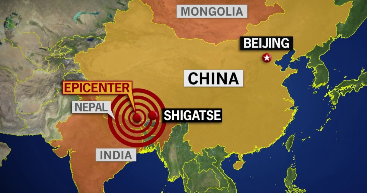 A deadly 7.1-magnitude earthquake strikes Tibet, causing a large number of casualties