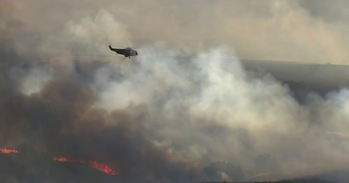 Aircraft working to fight new fire in Bell Canyon area of L.A.