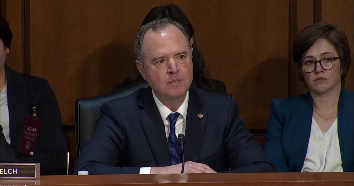 Sen. Adam Schiff asks Bondi if she will investigate Jack Smith or Liz ...