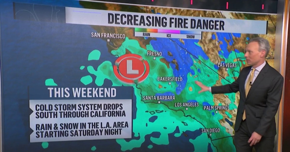 Rain headed for Southern California in weekend forecast