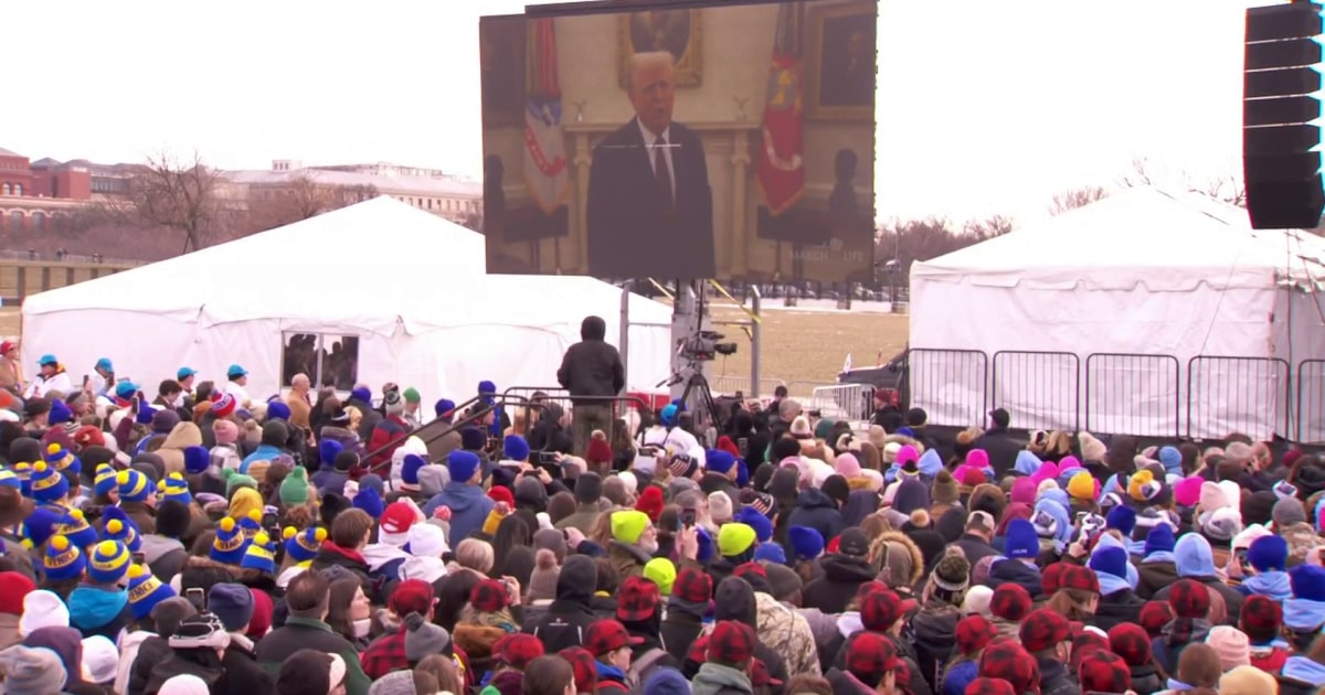 Trump delivers video message to the 2025 March for Life