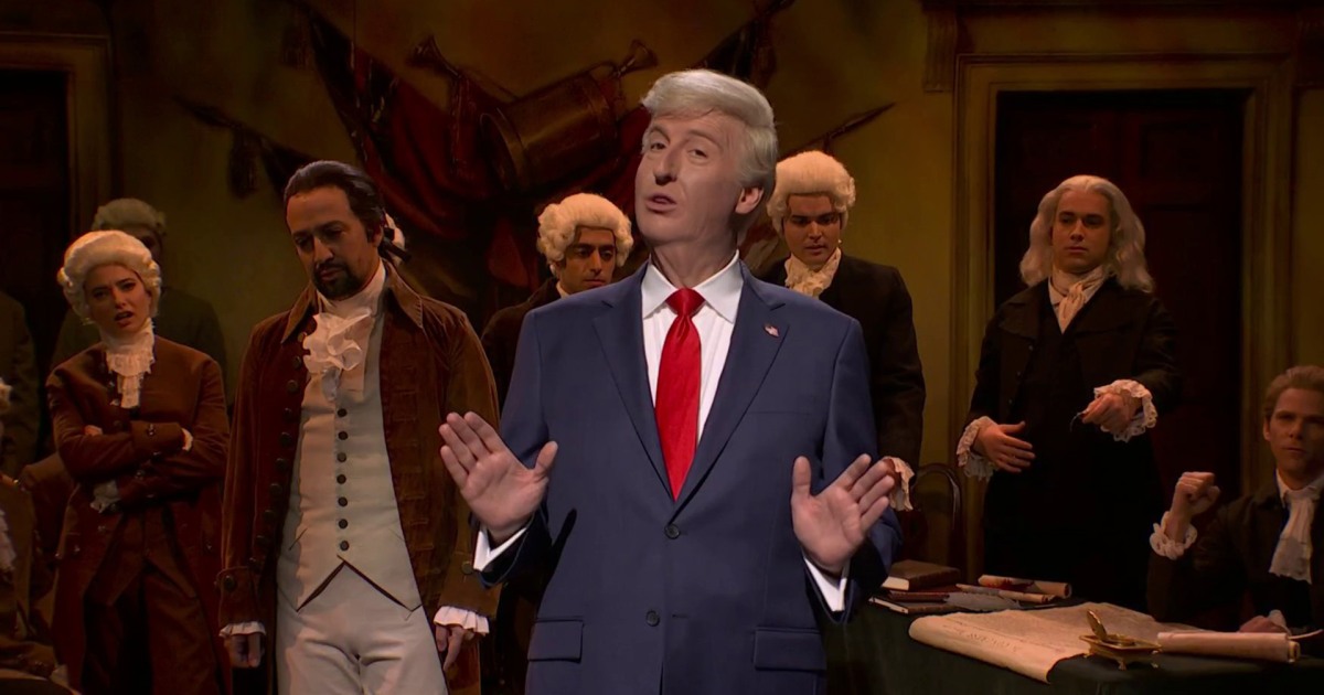 Lin Manuel Miranda reprises 'Hamilton' role to join Trump during 'SNL ...