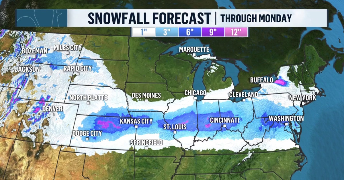 Winter Storm Watch in Rockies and Heat Dome in East Bring Contrasting Extremes