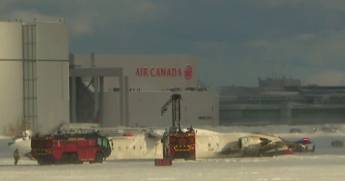 Delta plane upside down at Toronto airport after landing incident