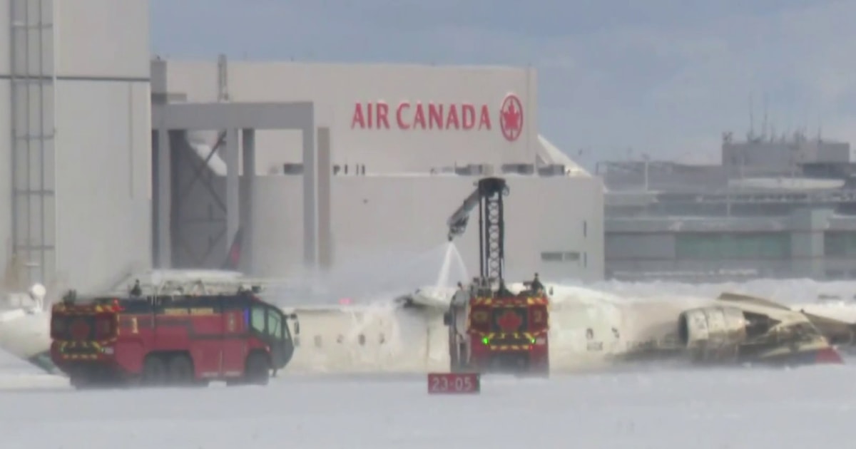 Delta jet overturns on landing in Toronto