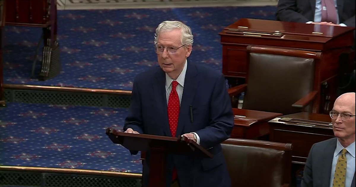 McConnell announces he will not seek re-election in Senate floor speech