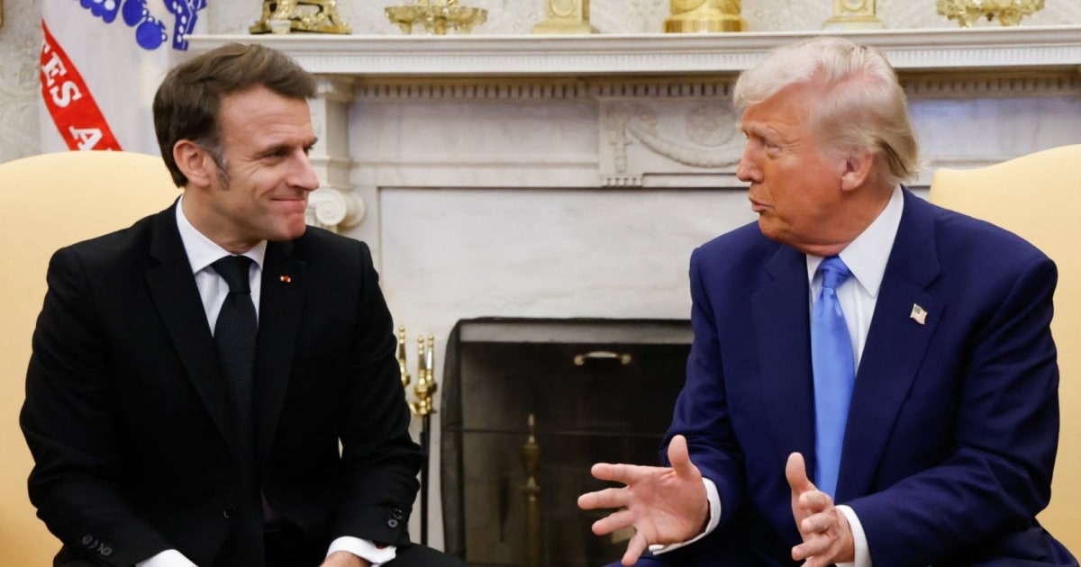 ‘We paid’: Macron corrects Trump when he suggests Europe is offering Ukraine a loan