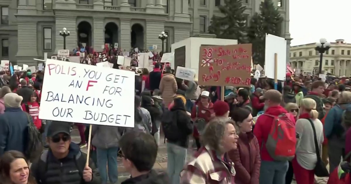 Colorado teachers protest proposed budget cuts