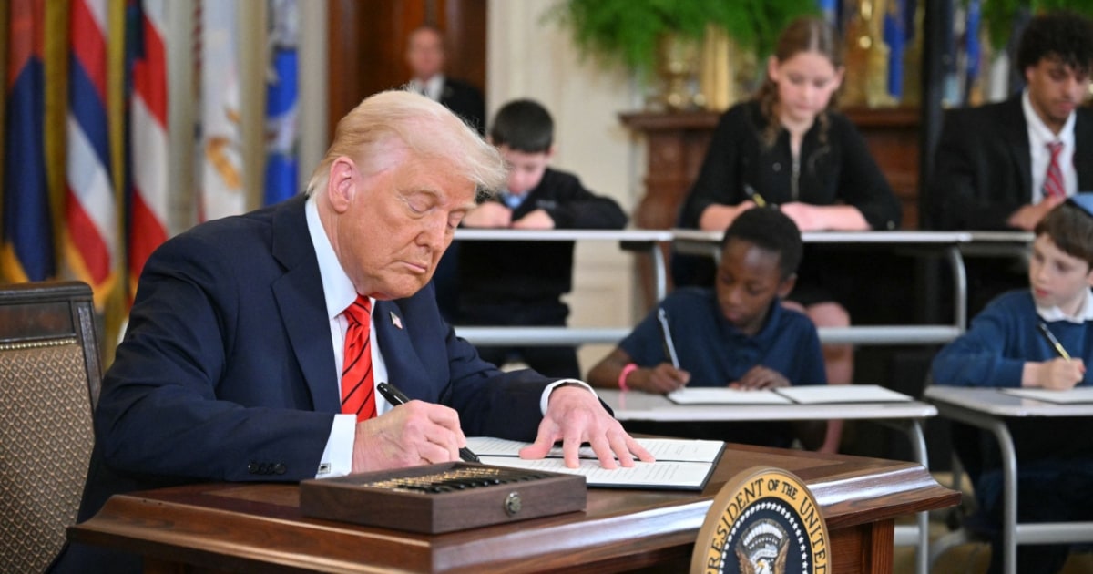 Trump signs executive order to dismantle Education Department