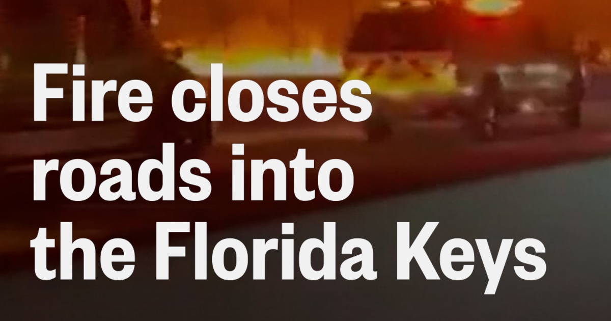Wildfire shuts down roads into - KeysFireThumb2 Bna412 