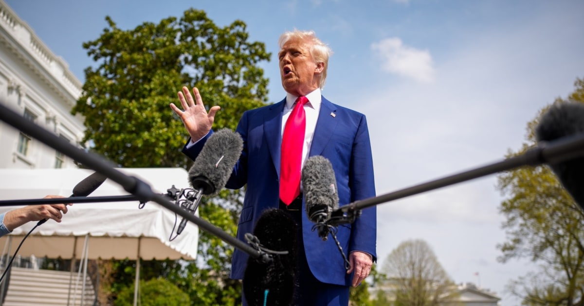 Trump believes the reaction to his tariffs is going very well Trump believes the reaction to his tariffs is going very well