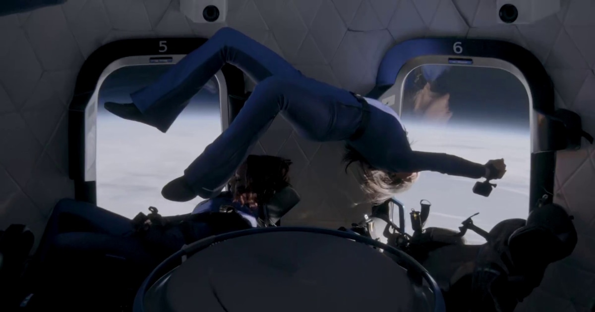 Watch: Blue Origin crew experience weightlessness as capsule enters space