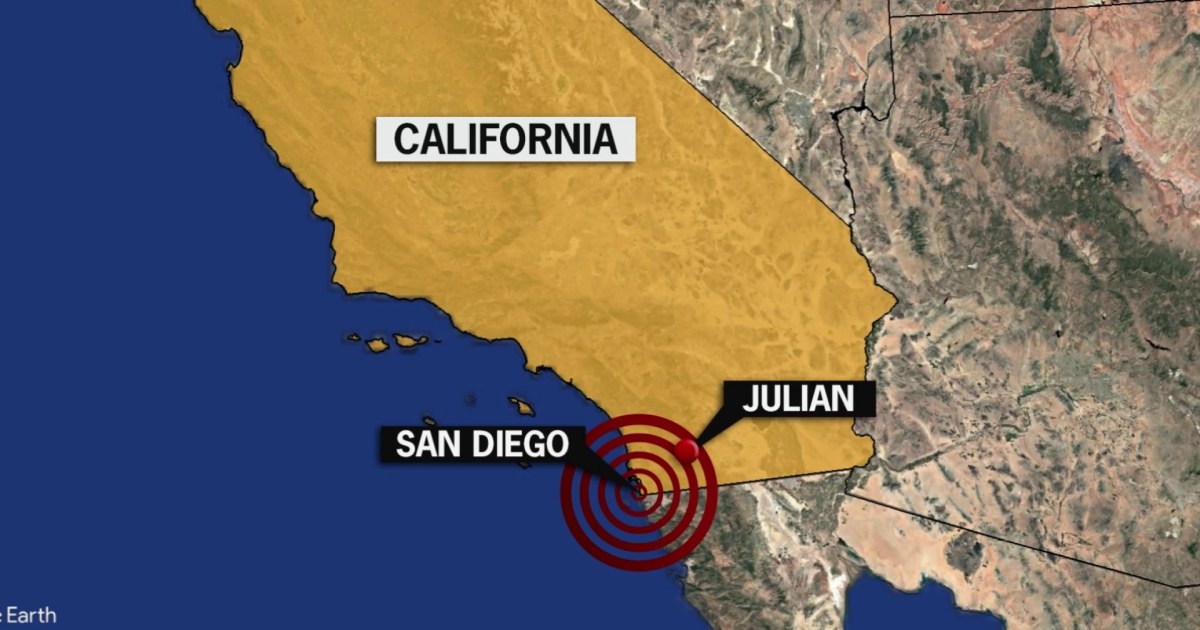 Earthquake san diego today where