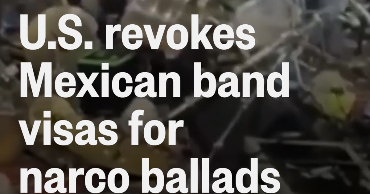 U.S. revokes Mexican band visas for narco ballads