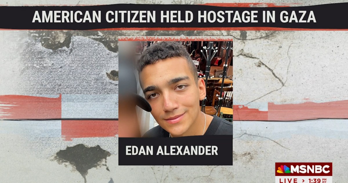 BREAKING: Hamas says it will release American hostage Edan Alexander