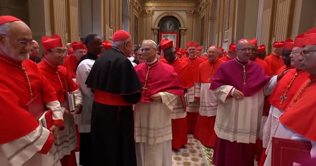 Cardinals congratulate Pope Leo XIV at Sistine Chapel
