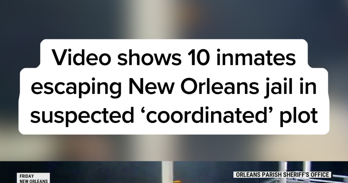 Video shows 10 inmates escape New Orleans jail in suspected 'coordinated' plot