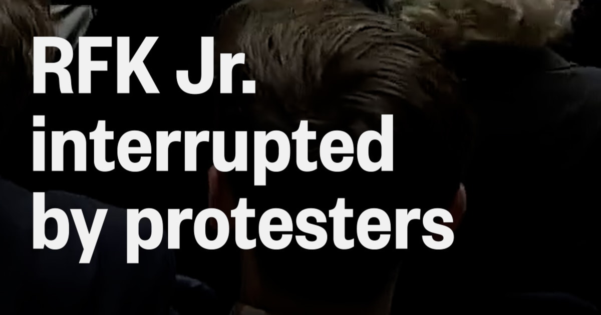 Signs Protest Rfk RFK Jr. interrupted by protesters at Senate hearing