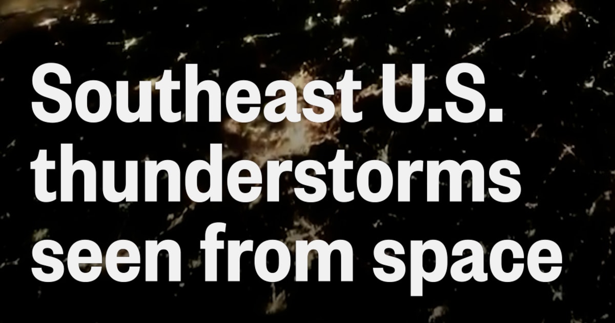View from ISS captures U.S. thunderstorms