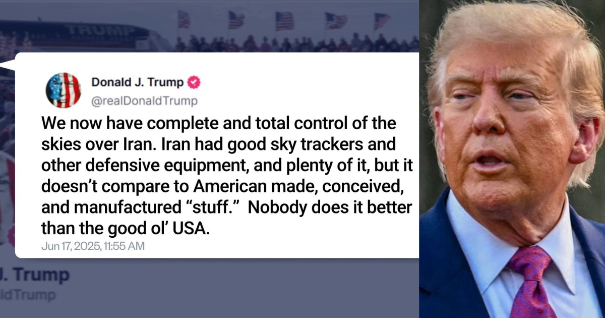 Trump: 'We now have complete and total control' of skies over Iran
