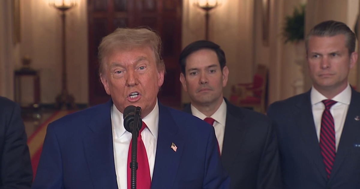 Trump addresses nation after U.S. attack on Iranian nuclear sites