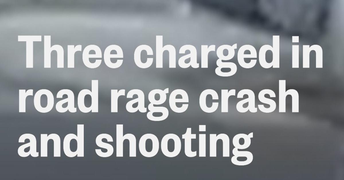 Three charged in road rage crash and shooting