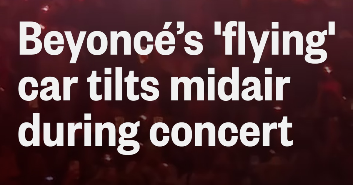 Beyonce's 'flying' car prop malfunctions during performance