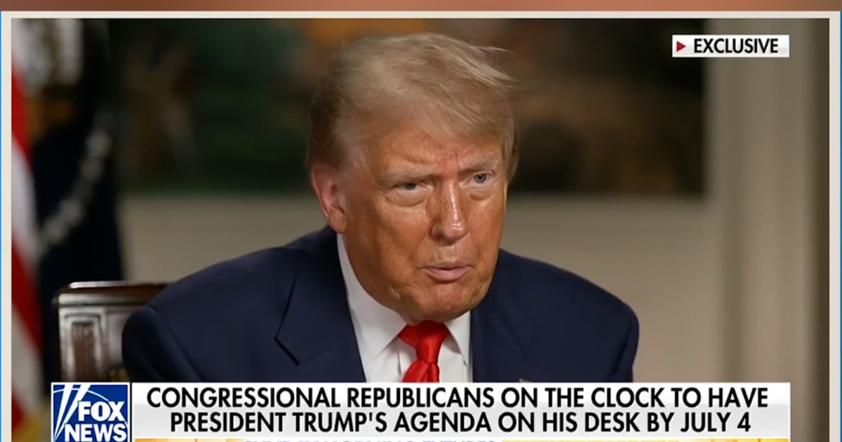 Trump: 'I don’t know' if agenda bill will pass on time