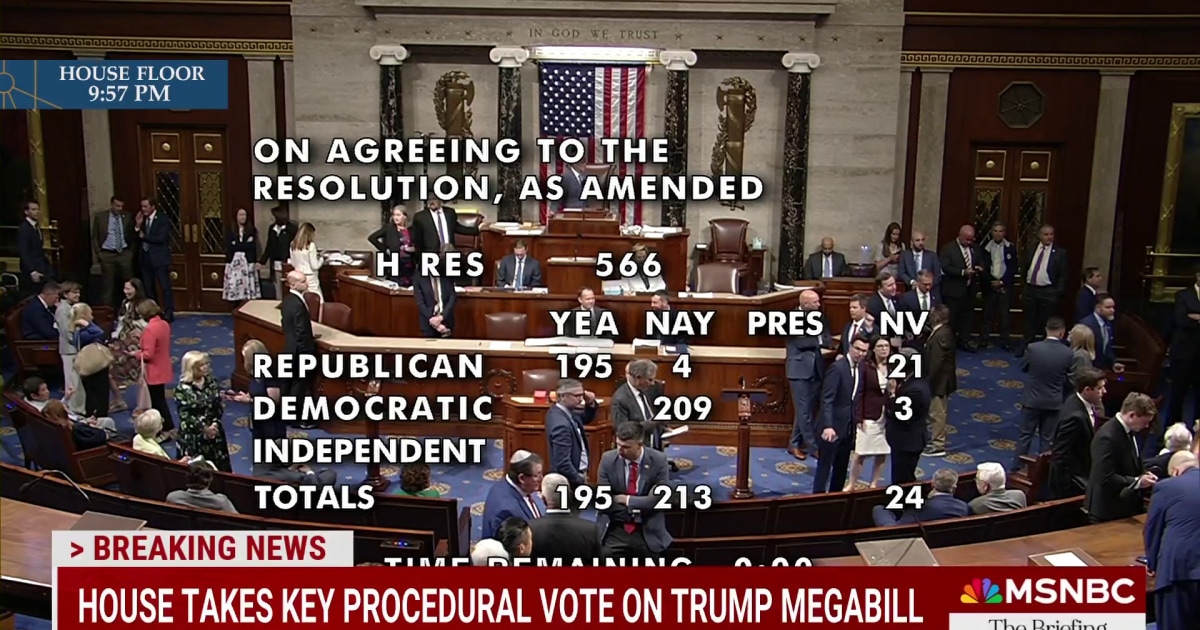 Unexpected Republican 'no' votes add drama to procedural step for Trump's budget bill