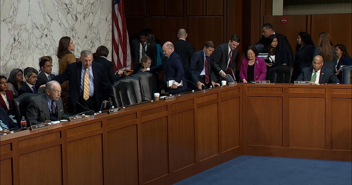 Senate Democrats walk out of hearing on Emil Bove's judicial nomination