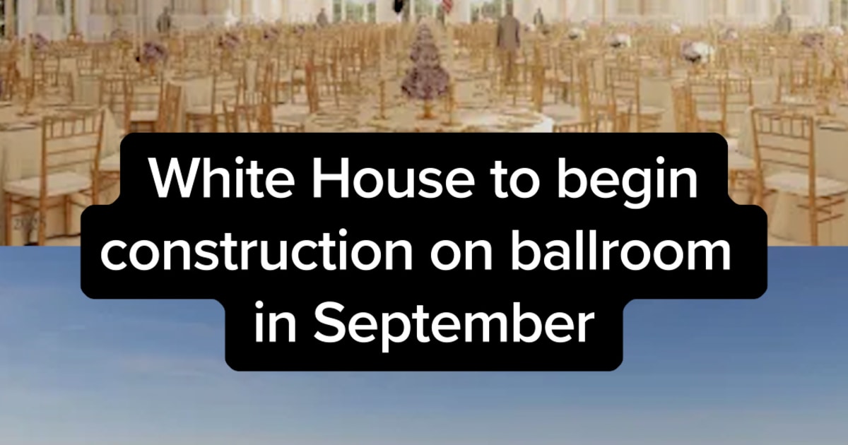 White House to begin construction on ballroom in September