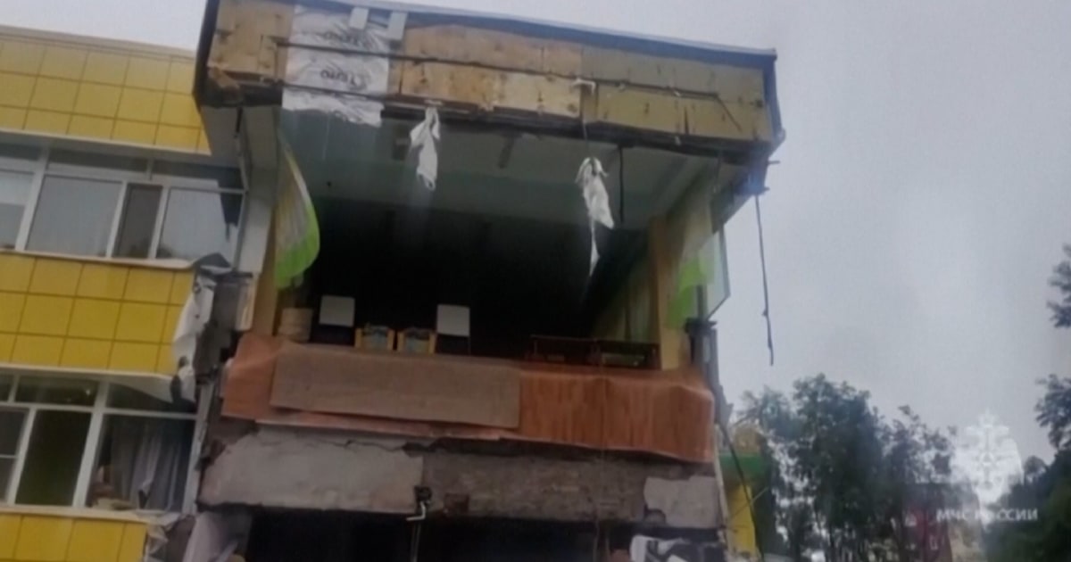 Buildings damaged after 8.8-magnitude earthquake hits Russia