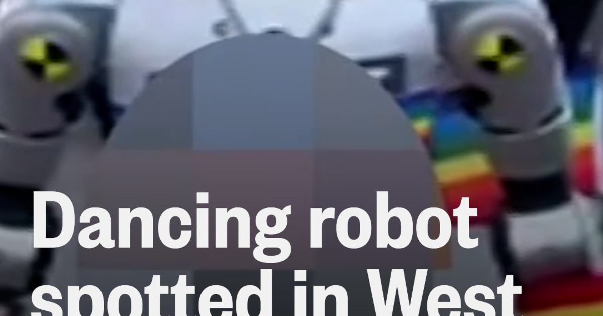 Cowboy hat-wearing robot dances with onlookers