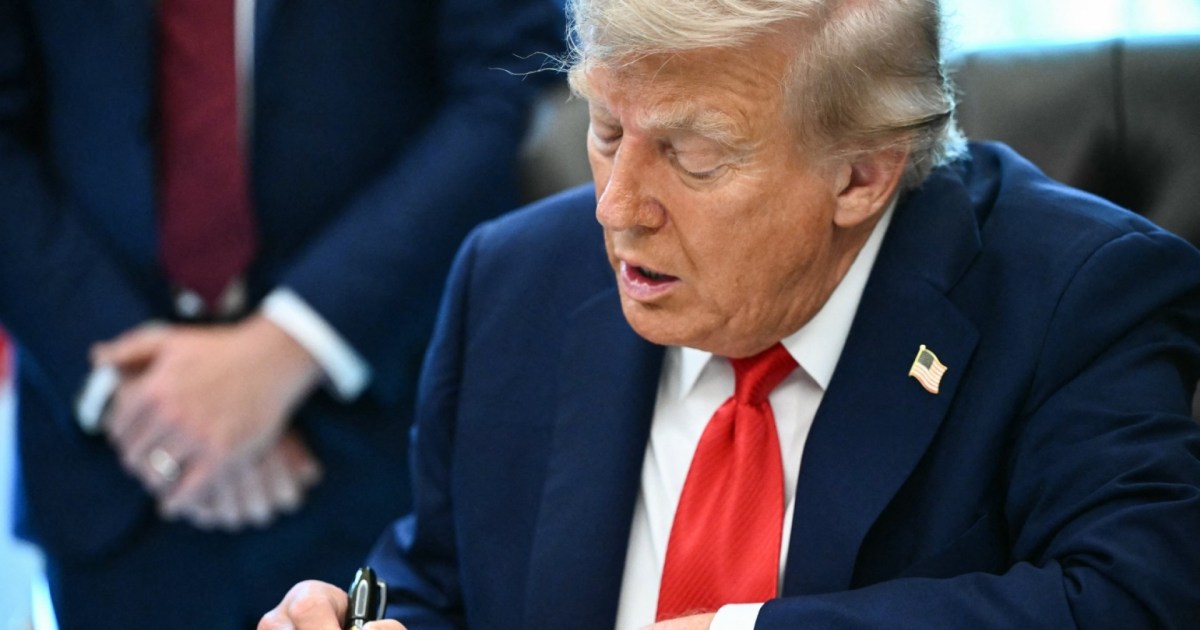 Trump signs executive orders on flag burning and eliminating cashless bail