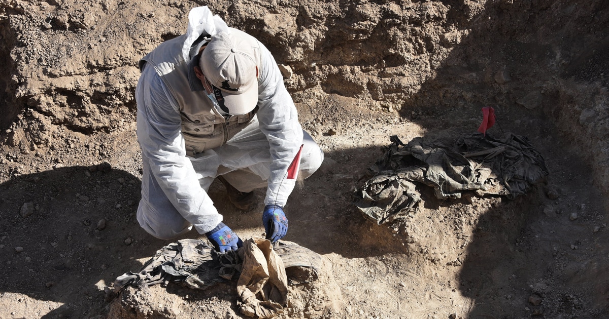 Suspected ISIS mass grave excavated in Iraq
