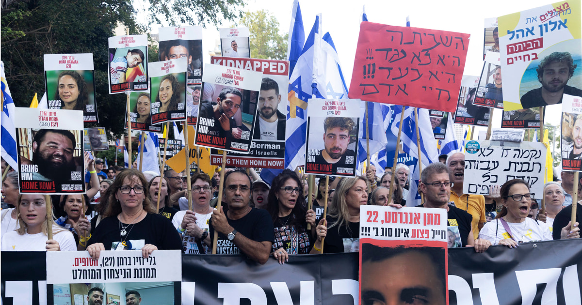 Israeli protesters demand release of hostages in Gaza