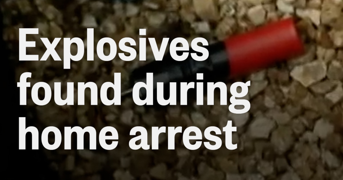 Explosives found during home arrest