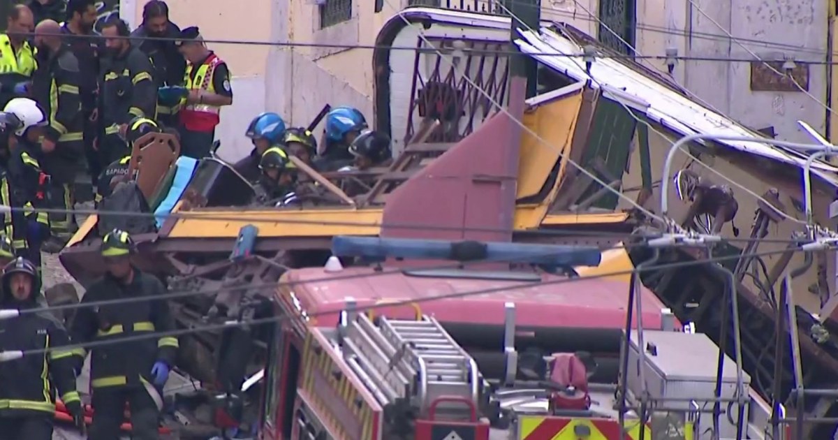 At least 15 people dead after streetcar derails in Lisbon