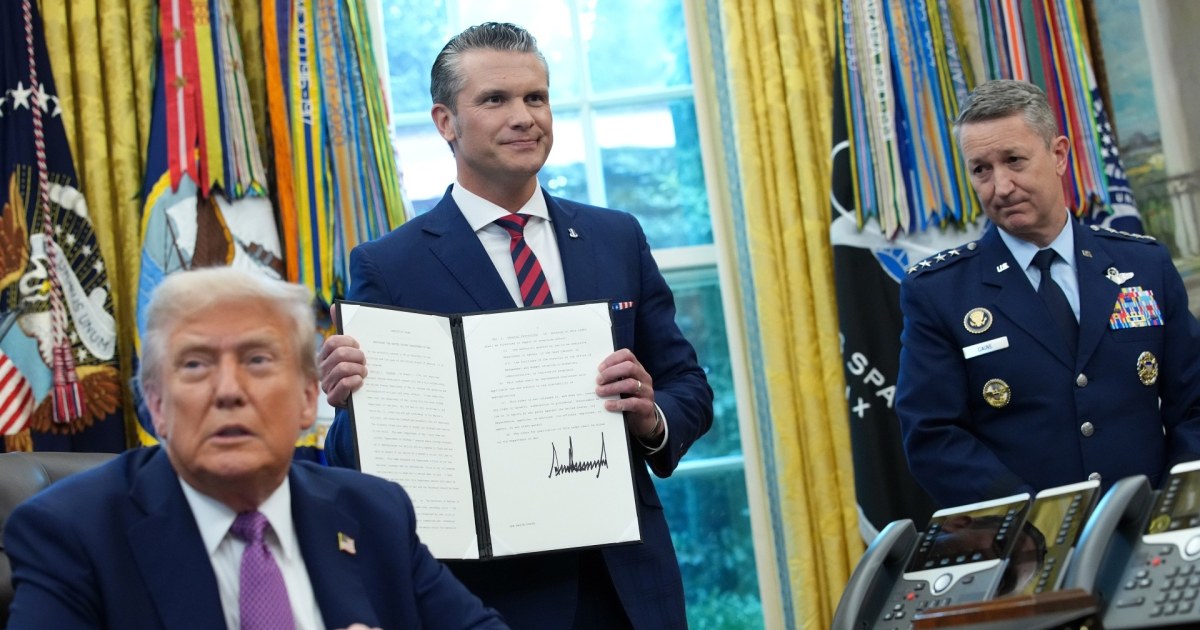 Trump signs executive order on the Department of War: 'This is a big one'