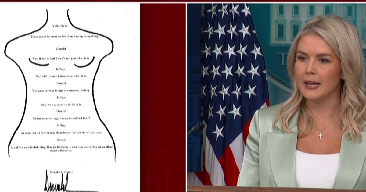 White House Supports Handwriting Expert Examining Alleged Trump Epstein Note