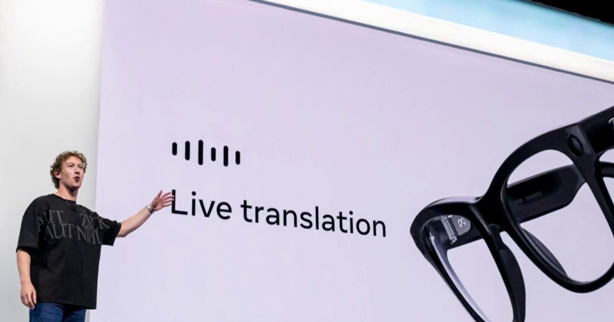 Meta announces AI-assisted smart glasses at Meta Connect conference - NBC News