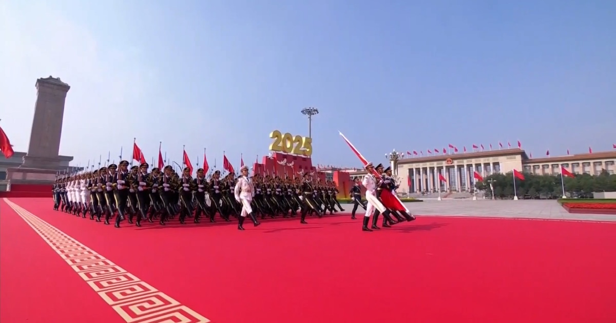 China places on show of pressure with navy parade