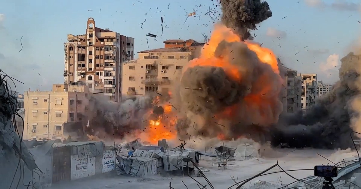 Watch: Israeli airstrike flattens high-rise building in Gaza City