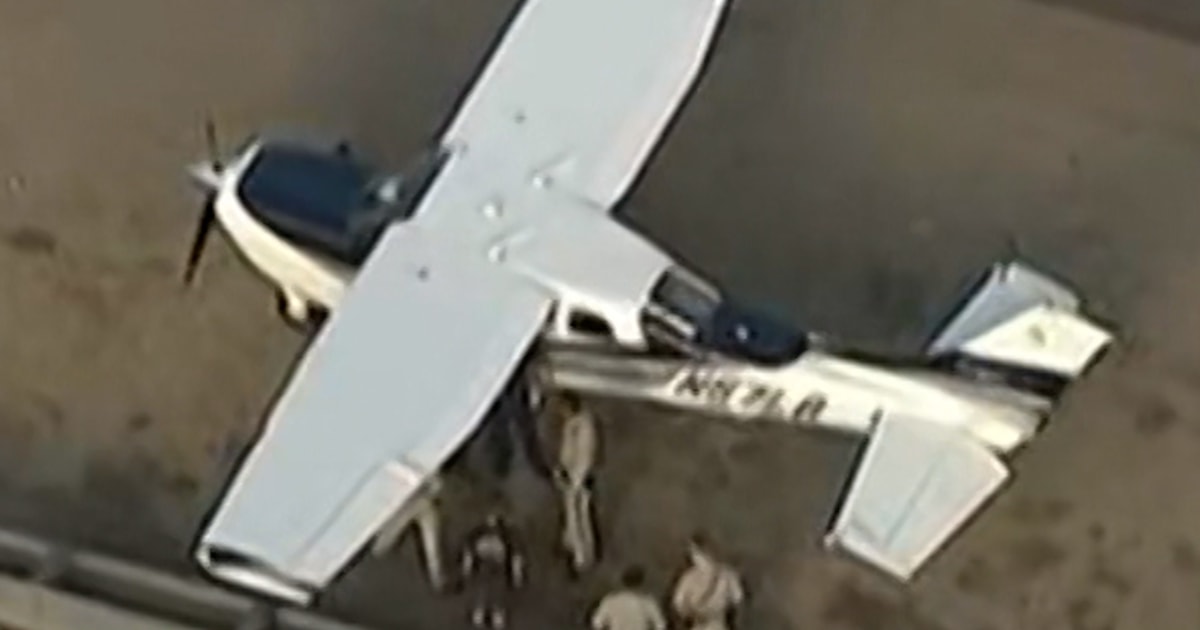 Plane makes emergency landing on California freeway