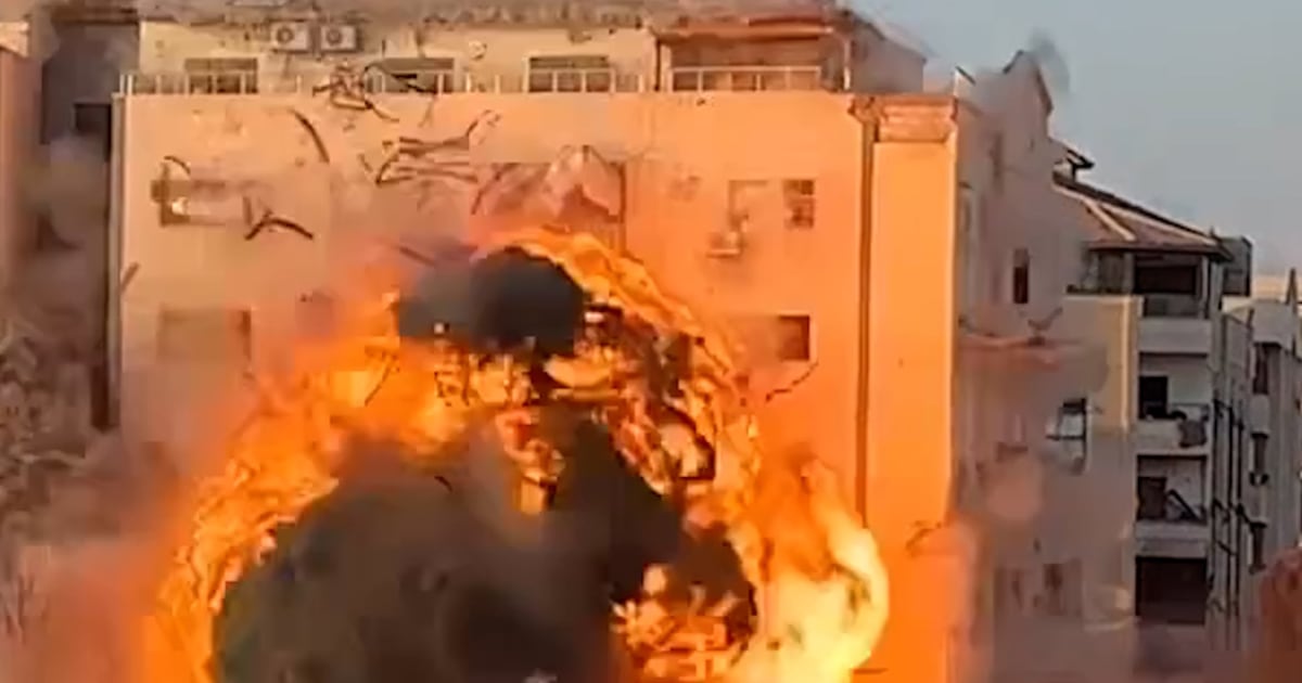 Israeli airstrike flattens Gaza City’s Al-Ruya building
