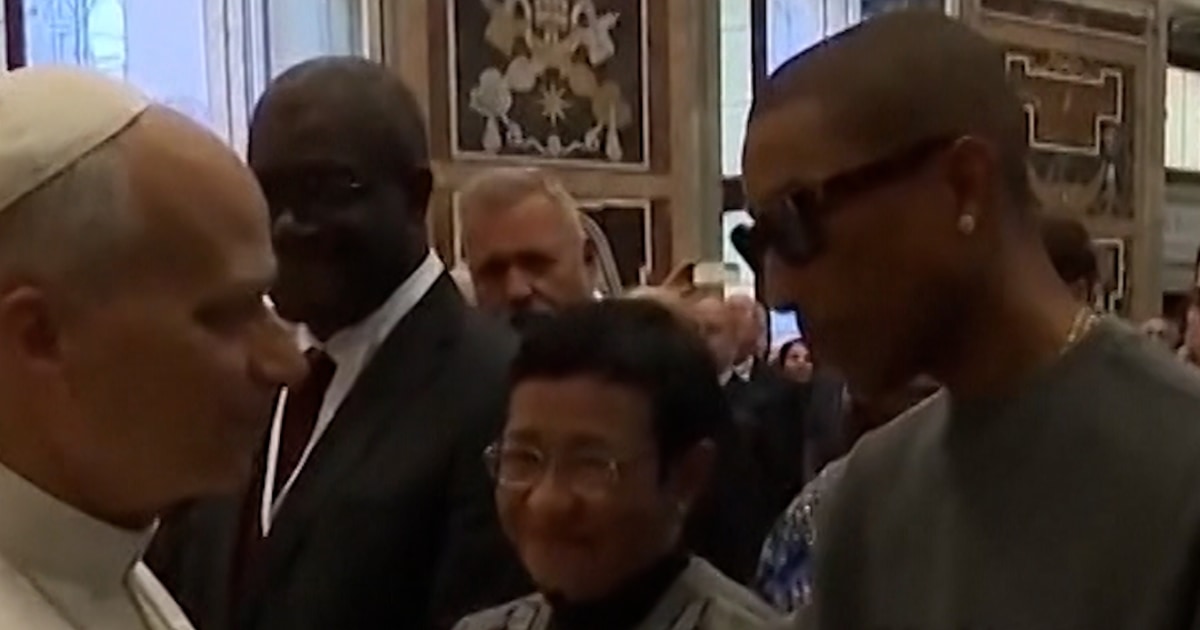 Pharrell Williams joins Pope Leo at Vatican peace event