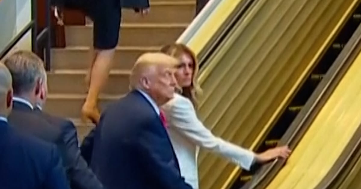 Video Captures Trump's Escalator Mishap at U.N