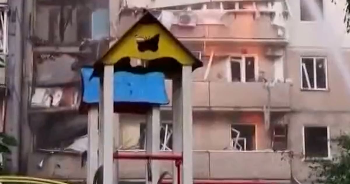 Russian airstrike hits government building in Kyiv