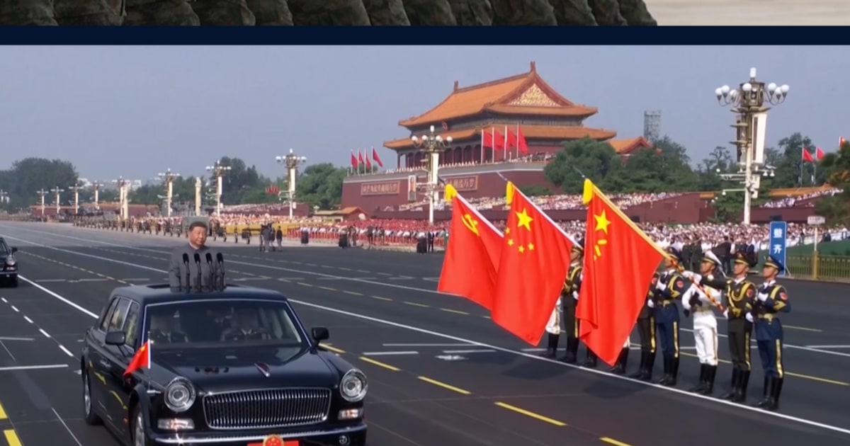 Isolated leaders attend China's massive military parade